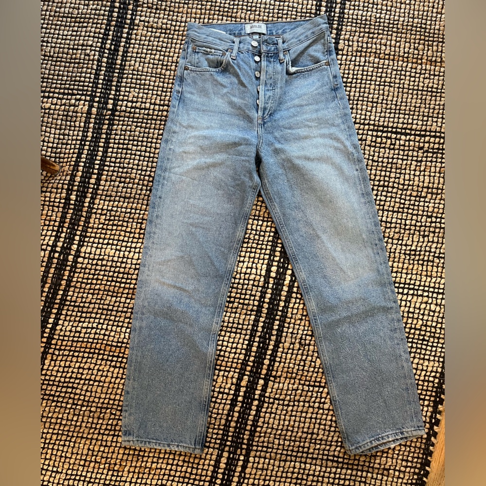 Agolde Classic Blue Straight Leg Jeans